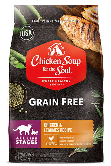 Grain Free Cat Food - Chicken & Legumes Recipe (front view)