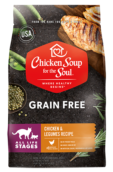 Grain Free Cat Food - Chicken & Legumes Recipe (front view)