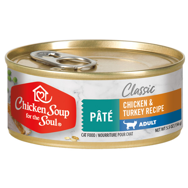 Classic Adult Cat Wet Food - Chicken & Turkey Recipe Pâté (front of can)