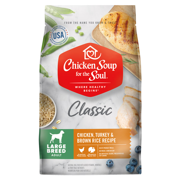 Classic Large Breed Adult Dry Food - Chicken, Turkey & Brown Rice Recipe (front of bag)