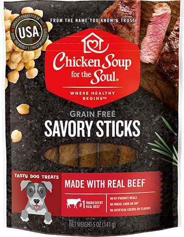 Grain Free Dog Treats - Beef Savory Sticks (front view)