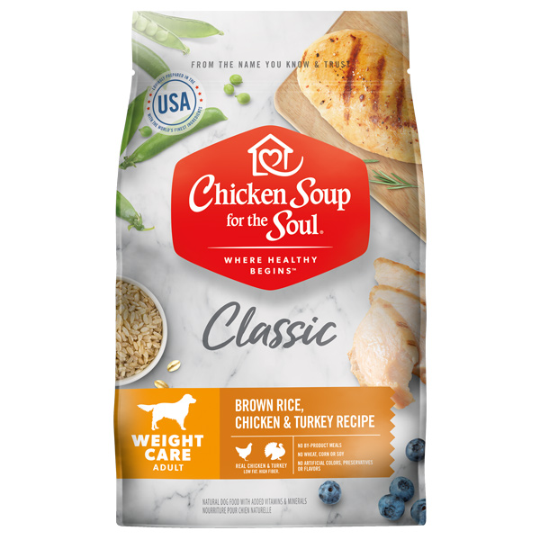 Classic Weight Care Dry Dog Food - Brown Rice, Chicken & Turkey Recipe (front of bag)