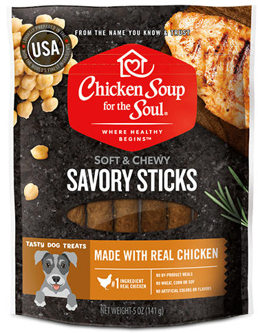 Soft & Chewy Dog Treats - Chicken Savory Sticks (front view)
