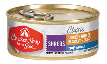 Chicken Soup for the Soul Classic Chicken Dinner in Gravy Recipe Adult Cat Food (front)