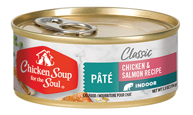 Classic Indoor Cat Wet Food - Chicken & Salmon Recipe Pâté (front view)