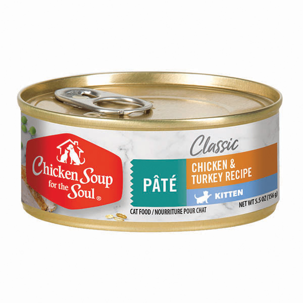 Classic Kitten Wet Food - Chicken & Turkey Recipe Pâté (front of can)