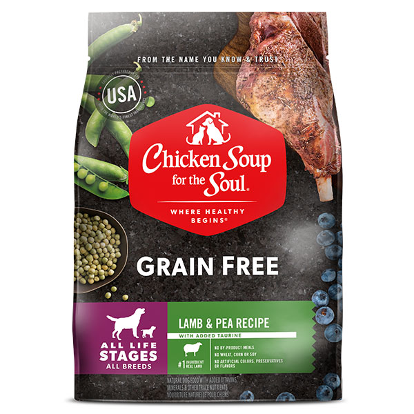 Grain Free Dog Food - Lamb & Pea Recipe (front of bag)