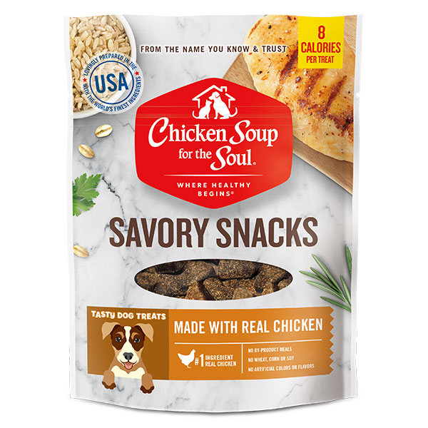Dog Treats - Chicken Savory Snacks (front of bag)