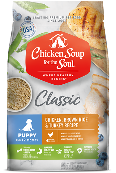Classic Puppy Dry Dog Food - Chicken, Brown Rice & Turkey Recipe (front view)