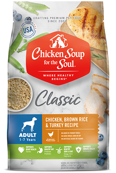 Classic Adult Dry Dog Food - Chicken, Brown Rice & Turkey Recipe (front view)