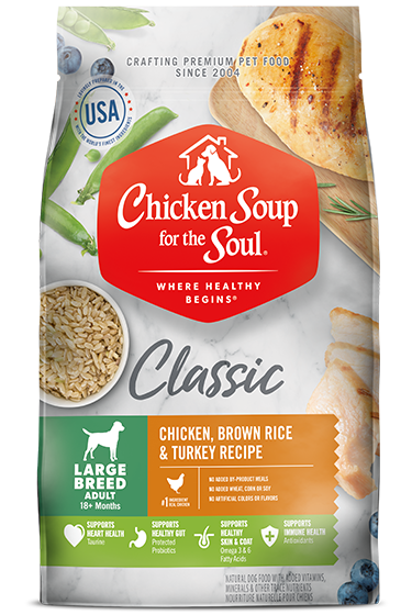 Classic Large Breed Adult Dry Dog Food - Chicken, Brown Rice & Turkey Recipe (front bag)