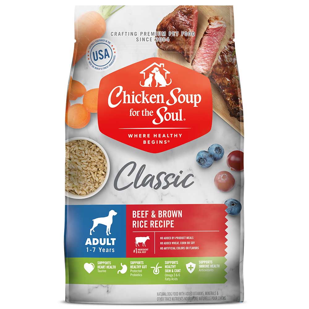 Classic Adult (1-7 Years) Dry Dog Food - Beef & Brown Rice Recipe (front of bag)