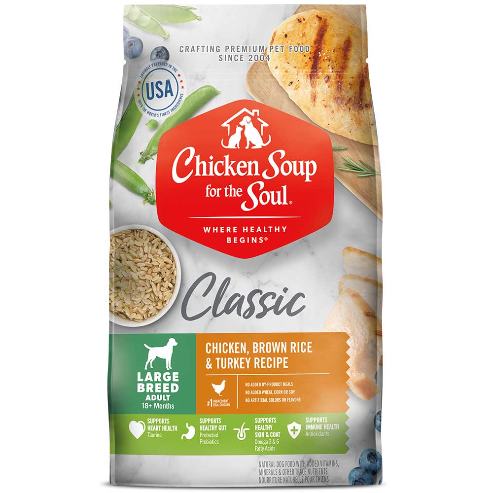 Classic Large Breed Adult Dry Dog Food - Chicken, Brown Rice & Turkey Recipe (front of bag)