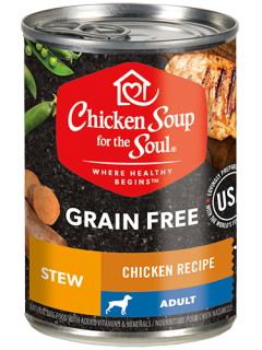 Grain Free Wet Dog Food - Chicken Recipe Stew (front view image)