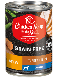 Grain Free Wet Dog Food - Turkey Recipe Stew (front view)