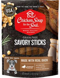 Grain Free Dog Treats - Duck Savory Sticks (front view)