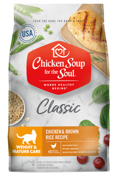 Classic Weight & Mature Care Dry Cat Food - Chicken & Brown Rice Recipe (front view)