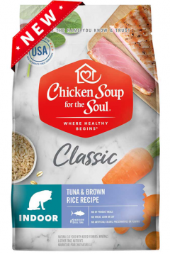 Classic Indoor Cat Dry Food - Tuna & Brown Rice Recipe package
