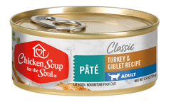 Chicken Soup for the Soul Classic Turkey & Giblet Recipe Pâté Adult Cat Food (front of can)