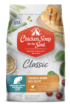 Classic Indoor with Hairball Care Adult Cat Dry Food - Chicken & Brown Rice Recipe (front view)
