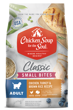 Classic Adult Small Bites Dog Food - Chicken, Turkey & Brown Rice Recipe (front view image)