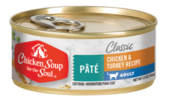 Classic Adult Cat Wet Food - Chicken & Turkey Recipe Pâté (front view)