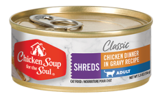 Chicken Soup for the Soul Classic Chicken Dinner in Gravy Recipe Adult Cat Food (front)