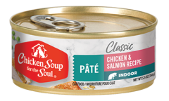 Classic Indoor Cat Wet Food - Chicken & Salmon Recipe Pâté (front view)