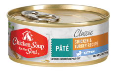 Classic Kitten Wet Food - Chicken & Turkey Recipe Pâté (front view)