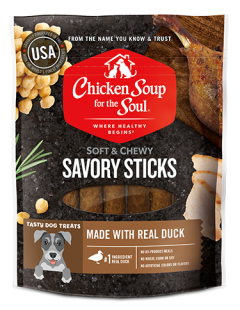Soft & Chewy Dog Treats - Duck Savory Sticks (front view)
