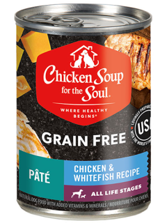 Grain Free Wet Dog Food - Chicken & Whitefish Recipe Pâté - front view