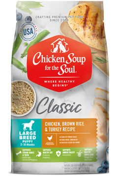 Classic Large Breed Puppy Natural Dry Dog Food - Chicken, Brown Rice & Turkey Recipe (front view)
