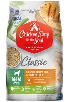 Classic Large Breed Adult Dry Dog Food - Chicken, Brown Rice & Turkey Recipe (front bag)